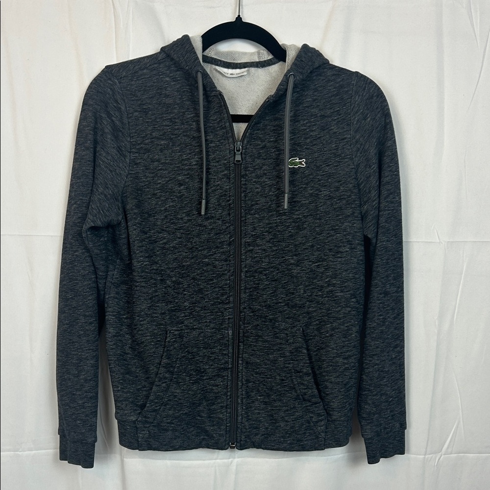 Lacoste Sport Gray Knit Zip Hoodie
